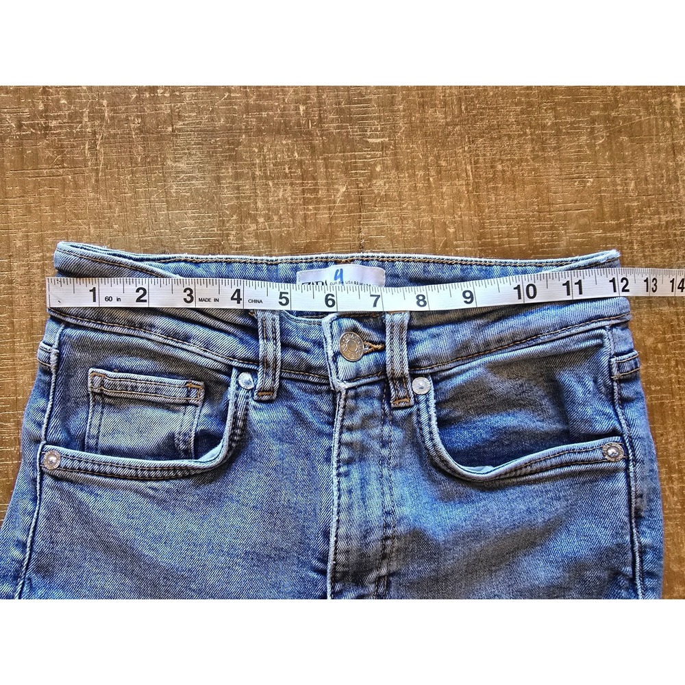Zara straight leg frayed jeans women's size 2 - Picture 9 of 10
